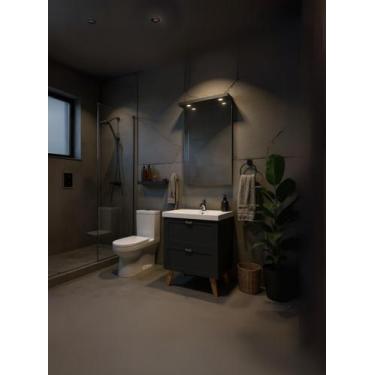 Imagem de Gabinete para Banheiro com Cuba e Espelheira 60cm Retro Mdf Milano - O