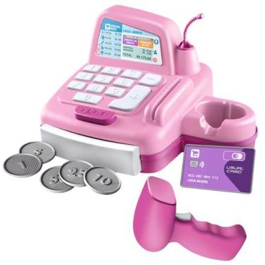 Imagem de Caixa registradora com acessórios Big Shop Girls rosa - USUAL