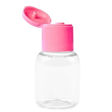 Imagem de 100 Mini Frascos 10ml Tampa Flip Top Álcool Gel Shampoo.5.4cm×2.7cm.frascos de viagem；frasco shampoo；viagem；pote viagem(ROSA)
