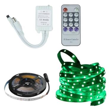 Imagem de Fita Led Verde 3528 5m Controle Remoto Dimmer Interruptor