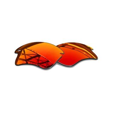 Imagem de SmartVLT Lentes de reposição masculinas para óculos de sol Oakley Fast Jacket XL OO9156 - Mais opções, Vermelho fogo, Tamanho �nico