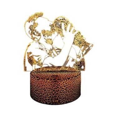 Imagem de Messi 3D Ilusão Night Light 7/16 Cor Gradiente Touch Switch LED Candee