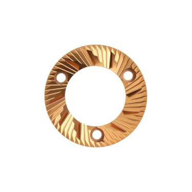 Imagem de watchget Conjunto de rebarbas planas de café expresso de 64 mm banhado a titânio, serve para ECM, DF64/DF64E, Lagom P64, Fellow ODE, Anfim Caimano e Mazzer Rebarbas de moagem duráveis de alto