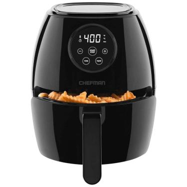 Imagem de Fritadeira Elétrica 3L com Painel de Controle Digital, 1000W, 110V, CHEFMAN 3.7 Quart Air Fryer Oven, Preto