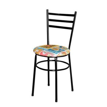 Imagem de Cadeira Epoxi Preta Para Cozinha Assento - Laumar, Happy Hour