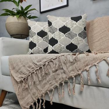 Imagem de Genérico, Kit Manta Para Sofá Caramelo + 2 Capas De Almofada Com Zíper Cor:03