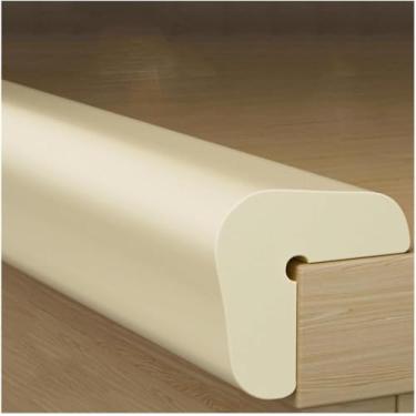 Imagem de Tira De Proteção De Borda De Segurança Para Móveis - Tiras De Segurança De Espuma Autoadesiva De 14 Mm De Espessura, Faixa De Canto Anticolisão Para Cama, Armários, Escada, Beige, 2m/6.56ft