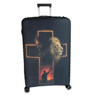 Imagem de Capa para Mala de Viagem Proteção e Identificação com Estampa Cristã G