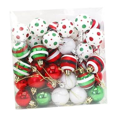 Imagem de IEUDNS 50 peças de enfeites de bola de Natal inquebráveis ​​de 1,57 polegadas, centro de mesa, enfeites decorativos variados para reuniões familiares e de