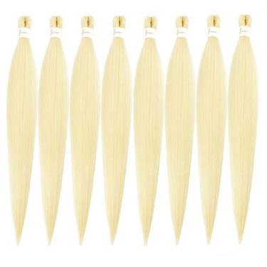 Imagem de Cabelo trançado Ubeleco, 8 pacotes pré-esticados, textura yaki de 120 