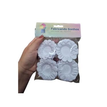 Imagem de Forminhas para Doces Tema Margarida Branca — Decoração de Festa Infantil, Lembrancinha, Mesa de Doces Personalizada — Kit com 40 unidades