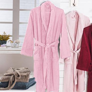 Imagem de Roupão De Microfibra Tress Tam Gg Andreza Rosa