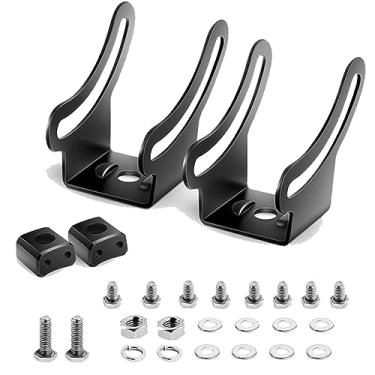 Imagem de LEDOPPO Suporte de montagem deslizante com barra de luz de LED, kit de suporte lateral universal ajustável para a maioria das barras de luz retas ou curvadas de 10 cm até 132 cm (pacote com 2)