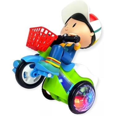 Imagem de Tricículo Musical Com Luzes Bate E Volta Empina Gira 360° Só Com Duas Rodas Brinquedo Divertido Unisex