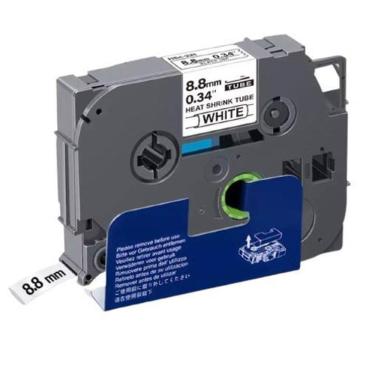 Imagem de Fita Tubo Termo Retrátil Compatível Tze Hse-221 Branca 9Mm