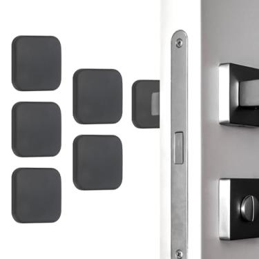Imagem de PATIKIL 5 peças de protetor de parede para maçaneta de porta, 4 cm, batentes de porta de silicone quadrados, autoadesivos, almofada amortecedora, protetor de parede silencioso para geladeira, casa