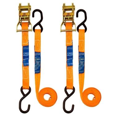 Imagem de Kit 2 Cinta com Catraca para Prender Carga 800KG 3 Metros ROBUSTEC