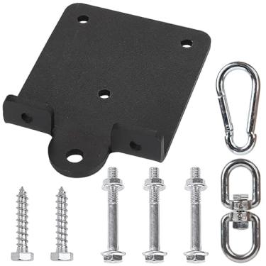Imagem de Suporte de parede pesado, cabide de metal para saco de boxe com rotação de 360°, suporte de teto para bolsa de pancadas para academia em casa, 11 x 10 cm