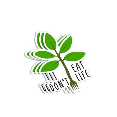Imagem de (3 peças) Adesivo I Don't Eat Life, frases motivacionais, planta, árvore, amante de árvores, inspirador, verde, ambiental, decalque de vinil para copo, laptop, Kindle, garrafas de água, livros