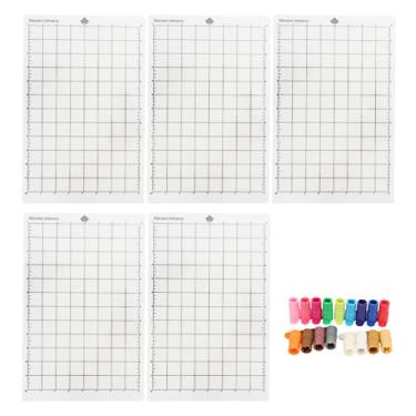 Imagem de Adaptador de caneta de corte Conjunto de 5 PCs Provar o tapete de corte adesivo com 17 PCS Kit de adaptador de reposição para Explore Silhouette Cameo Máquinas de criação