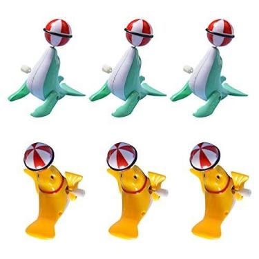 Imagem de Toyvian 6pcs Banheira Brinquedos Leão do Mar Wind-up Animais do Mar Pa