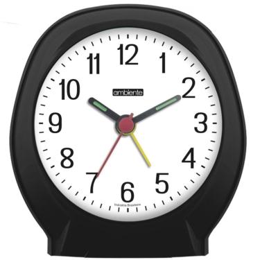 Imagem de Despertador Quartz Ambiente Ref: 1604-034 Preto Redondo