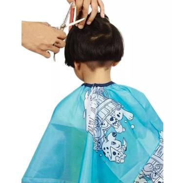 Imagem de Pacote de avental de corte de cabelo de 10 camadas para crianças com design de cachorro