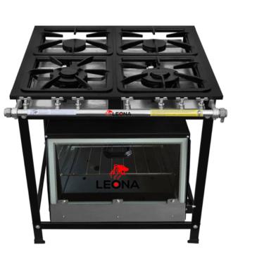 Imagem de Fogão Industrial 4 Bocas 30x30 P7 com Forno Leona