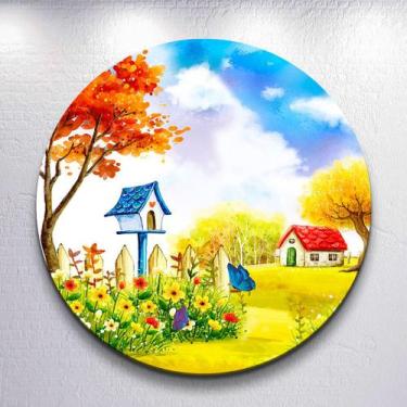 Imagem de Painel Redondo Jardim Encantado Capa Sublimada de Festa Tamanho Grande