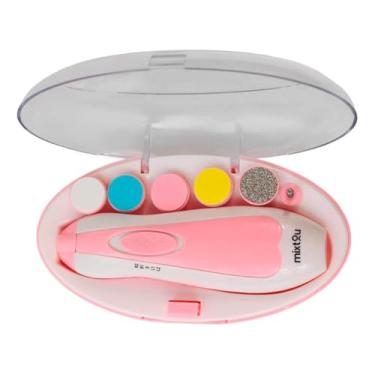 Imagem de Cortador e Aparador de Unhas Elétrico para Bebê Recém-Nascido – Lixa de Unha com 6 Lixas Suaves para Diferentes Idades, Seguro e Silencioso, Uso Infantil e Adulto (ROSA)