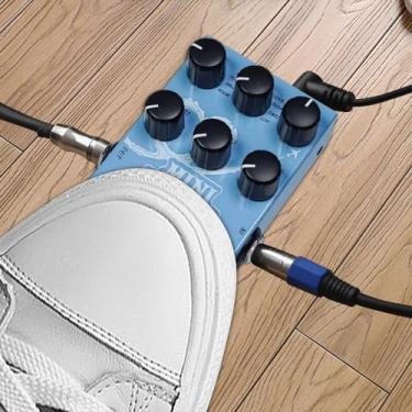 Imagem de Domary M Pedal de Efeito de Guitarra Digital Reverb Pedal Modelagem Effector Seleção de 9 Modos Guitarra Baixo MINI-UNIVERSO
