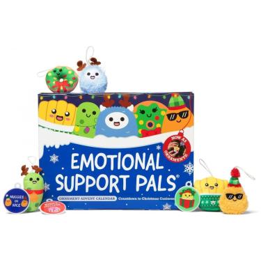 Imagem de Calendário do Advento de Apoio Emocional, Inclui Mini Pelúcias e Enfeites, Presente Divertido de Natal para Todas as Idades