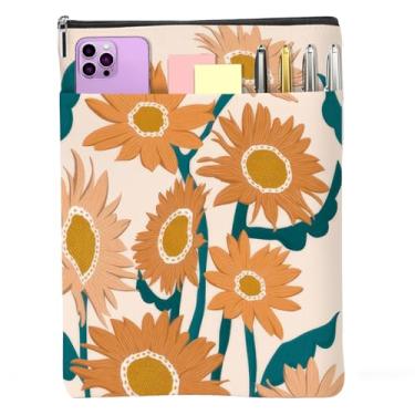 Imagem de Livros florais amantes presentes à prova d'água flor livro manga livro botânico livro protetor com zíper e bolso frontal livros capa capa capa para mulheres leitoras aniversário leitura acessórios