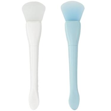 Imagem de 2 peças, aplicador de escova de máscara facial de silicone, espátula, espátula, pincel de máscara facial, aplicador de cuidados com a pele, para máscaras de lama e creme, ideal para tratamento de spa