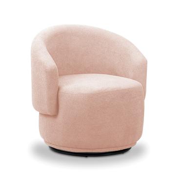 Imagem de Poltrona Decorativa Orgânica Névoa Bouclê Rosê E03 - D'Rossi