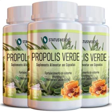 Imagem de 3 Potes Extrato de Própolis Verde Puro Kit 180 Cáps - Suplemento Natur