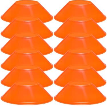 Imagem de wlilupah 12 Pçs Mini Cones de Futebol para Agilidade Esportiva Disco Cones Treinamento para Exercícios de Agilidade Esportes Futebol Basquete Futebol Basquetebol Exercícios (Laranja)