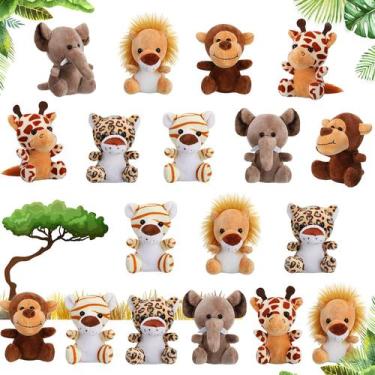 Imagem de Conjunto de bichos de pelúcia Skylety Mini Jungle Animal Plush 12 cm