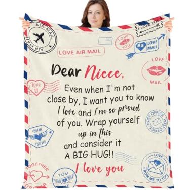 Imagem de Wxiben Presentes de sobrinha da tia tio - cobertor de presente para sobrinha, presente de formatura de aniversário de Natal para sobrinhas de tia tio, cobertor legal 140 x 129 cm