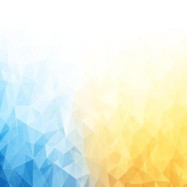 Imagem de Quadro Decorativo Abstrato Colorido Azul e Amarelo para Sala Quarto e Escritório 40x40cm