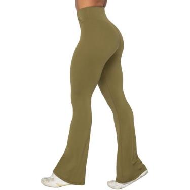 Imagem de Leggings Sunzel Flare Crossover Yoga Tummy Control Olive S