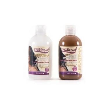 Imagem de Pacote de alisamento de queratina Lookrepair 2 Steps 250mL - Lightbek 