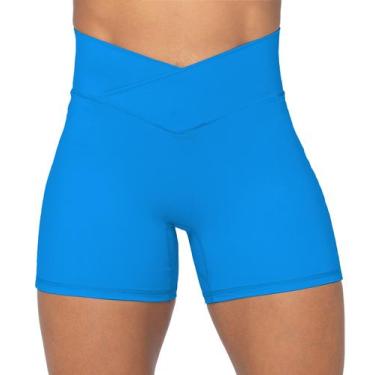 Imagem de Shorts de motociclista Sunzel Sunzfly Crossover para mulheres azuis gr