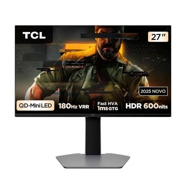Imagem de Monitor Gamer TCL 27 Polegadas QLED Mini LED QHD G64 180Hz 1ms (GtG) Freesync HDR 600 nits 27G64