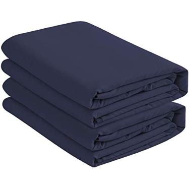 Imagem de Pacote com 2 lençóis tamanho hospitalar 100% microfibra – 99 × 203 cm × 22 – 38 cm – lençol de cama hospitalar respirável e absorvente de umidade