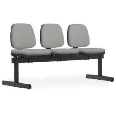 Imagem de Cadeira Longarina 3 Lugares Recepção Sala De Espera Work F02 Crepe Cin