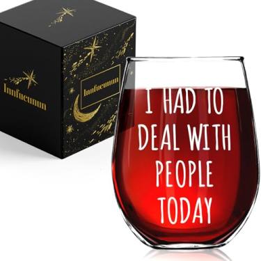 Imagem de Innfueunun Because I Had To With People Today, presentes engraçados aposentados para colegas de trabalho, mulheres, homens, amigos, presente de aniversário e Natal para colegas de trabalho e pais