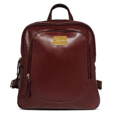 Imagem de Mochila de Couro Feminina Flávia - Marrom Café-Unissex