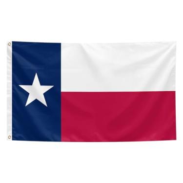 Imagem de Bandeira do Texas, 9 x 1,5 m, bandeiras nacionais do estado do Texas poliéster com ilhós de latão, cores vivas, para eventos, festas, rua, decoração interna e externa