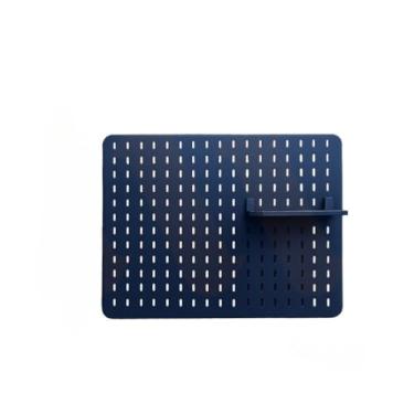 Imagem de Prateleira de armazenamento grande de 80x55 cm em MDF laminado de, ideal para equipamentos de jogos, escritório doméstico, cor preta